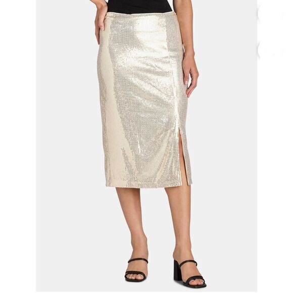 Women's Sequin Skirt with Side Slit, 2-Pack Size L - Picture 7 of 12